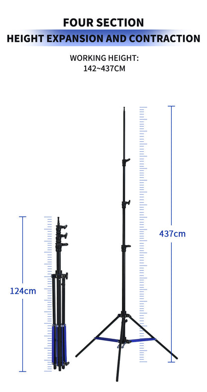 Dearkol MYD-0040B 4130mm Unique Collar Baby Stand Black, One Leveling Leg