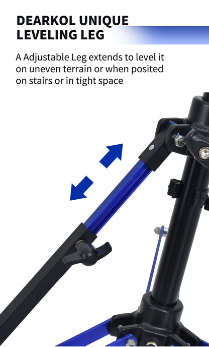 Dearkol MYD-0040B 4130mm Unique Collar Baby Stand Black, One Leveling Leg