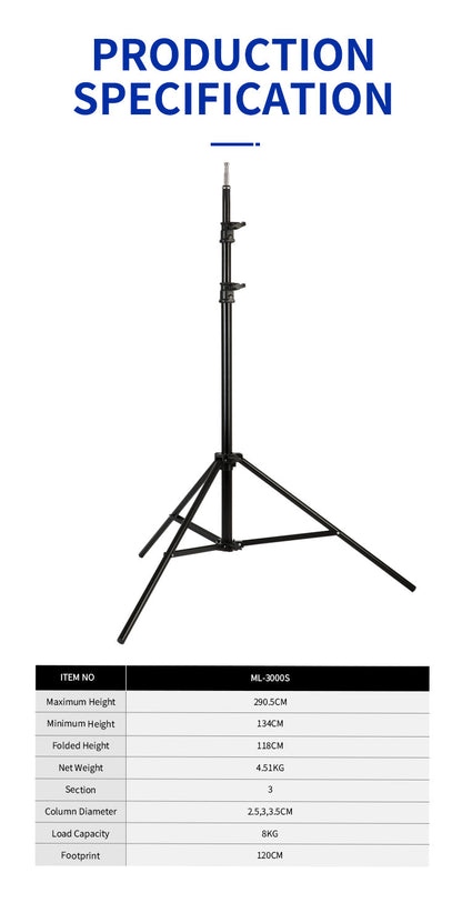 Meking ML-3000, 2780mm Steel Light Stand