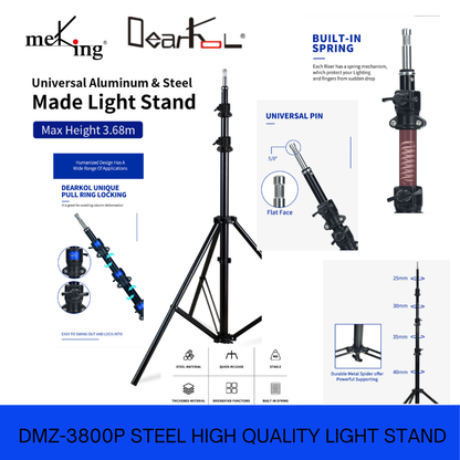 Dearkol DMZ-3800P 3650mm Spring Light Stand