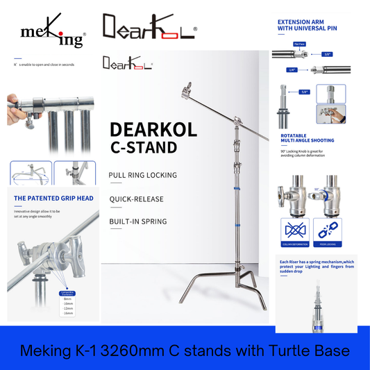 Meking K-1, 3340mm C stand with Turtle Base, detachable leg