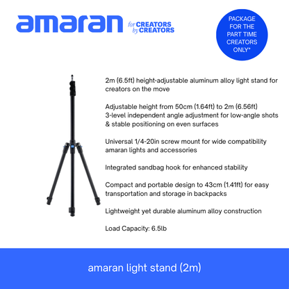 [PRE-ORDER] Combo amaran Ace 25c + amaran Go + light stand
