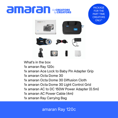 [PRE-ORDER] Combo amaran Ray 120c + light stand