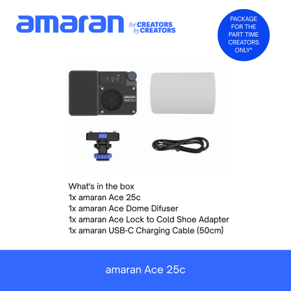 [PRE-ORDER] Combo amaran Ace 25c + amaran Go + light stand