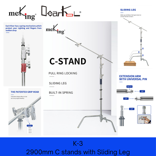 Meking K-3, 2900mm C stand with Sliding Leg