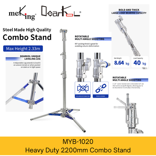 Dearkol MYB-1020, Heavy Duty 2200mm Combo Stand, Load capacity: 40kg/88 lbs