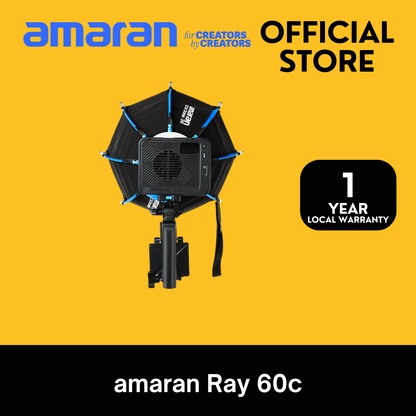 PRE-ORDER [NEW] amaran Ray 60c [Best-in-Class 60w Brightness, OmniColor][IP54 Weather Resistance]