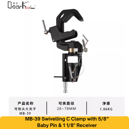 Dearkol MB-39 Swiveling Pipe Clamp max ⌀28-78mm