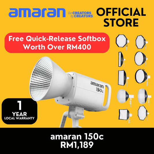 [PROMO - FREE RANDOM SOFTBOX] amaran 150c (Grey/White/Deep Gray)