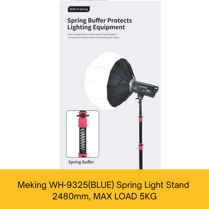 Meking WH-9325(BLUE) 2500mm Steel Light Stand, Max Load 5Kg