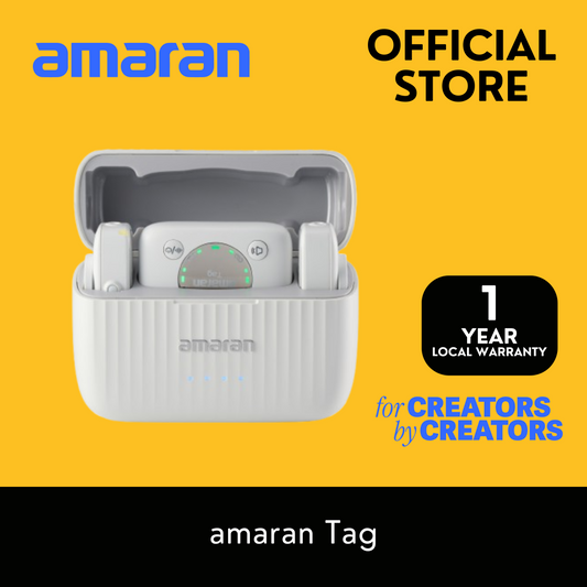 amaran Tag plug-and-play, USB-C wireless microphone compatibility to phones, tablets, computers, camera