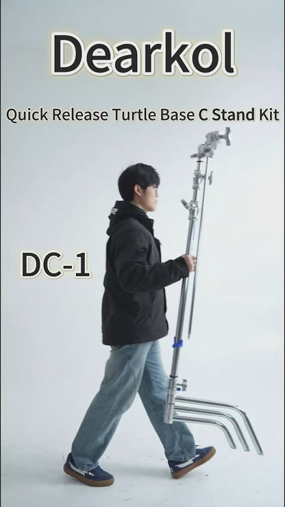 Dearkol DC-1 , 3290mm Quick Release Turtle Base C Stand, Detachable Leg